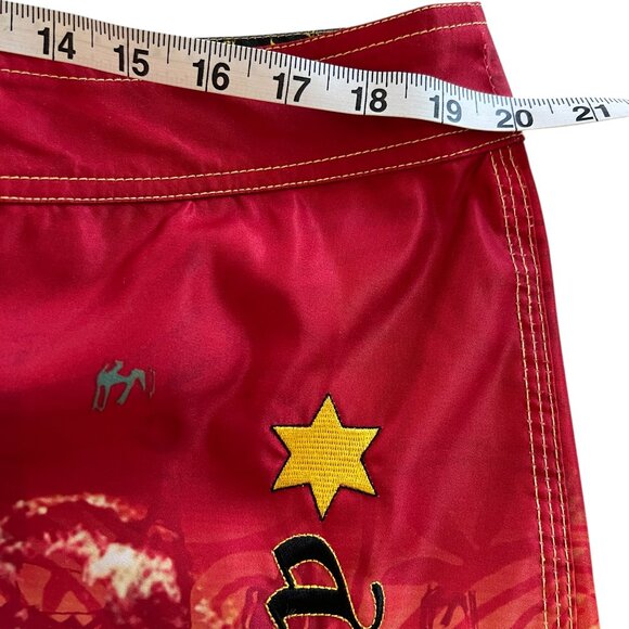 Bob Marley Dragonfly Clothing Co. Jamaican Reggae Surf Board Shorts Trunks Sz 38 - Picture 2 of 7